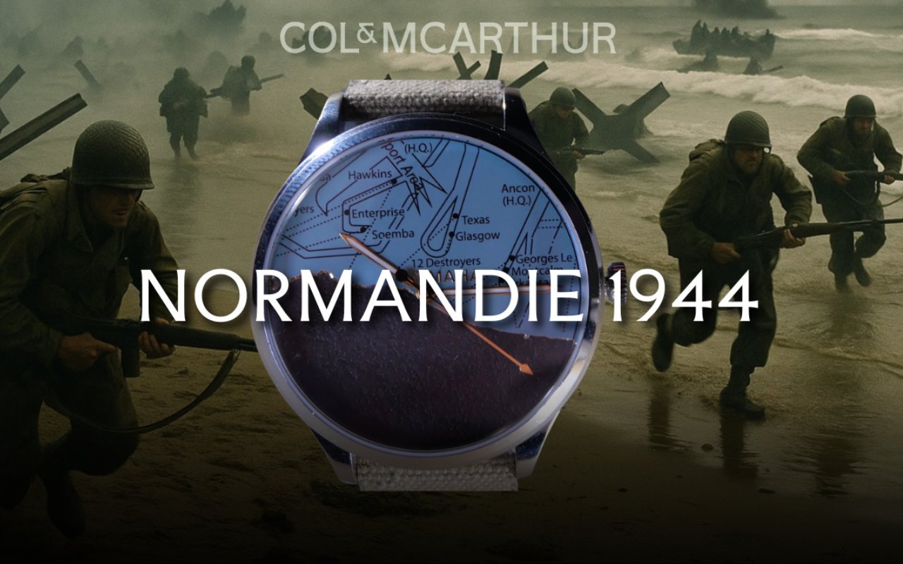 Col & Mac Arthur — contenus IA montre Normandie 1944